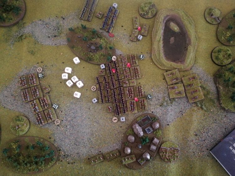 a battle in progress