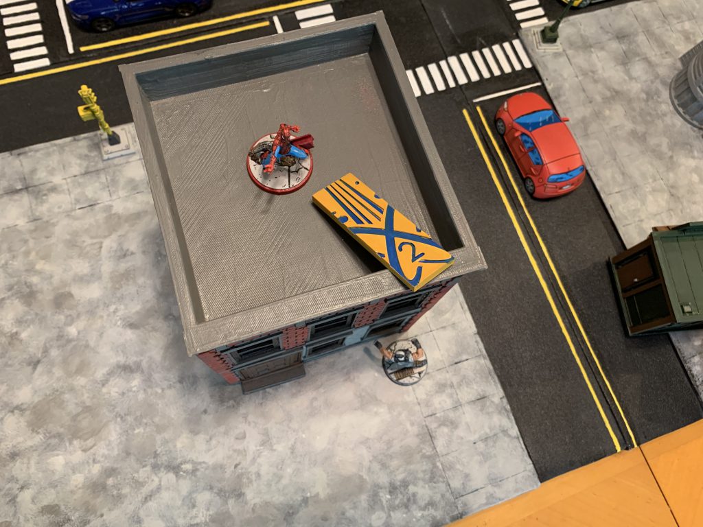 Spidy in the center of a roof