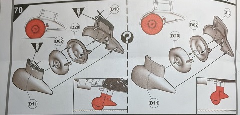 Stuka gear assembly detail