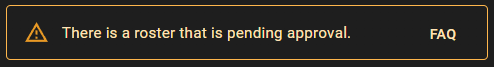 Administratum - Rosters pending approval