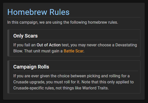 Administratum - Homebrew