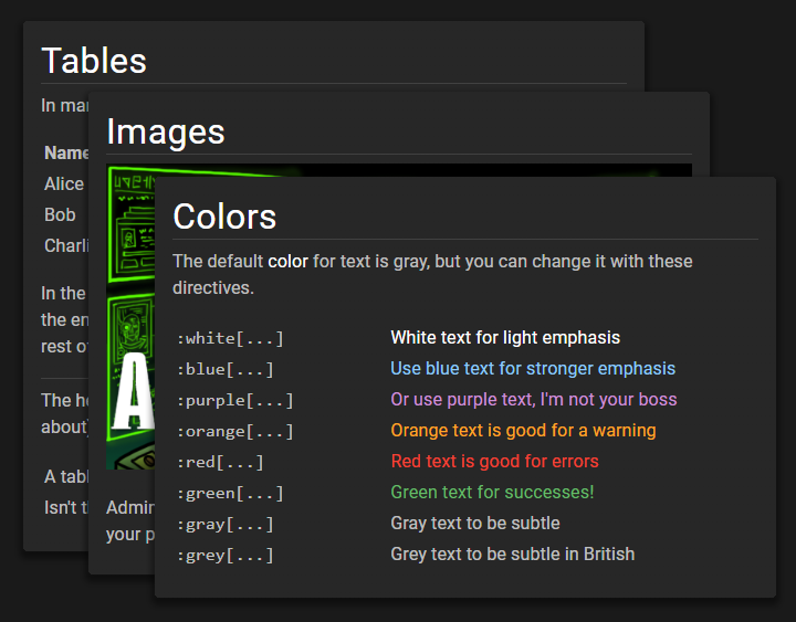 Administratum - Markdown Examples