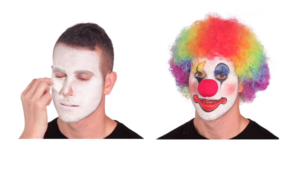 Putting on Clown Makeup
