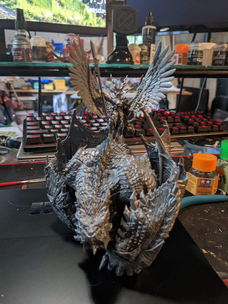 Grey model on a dirty desk