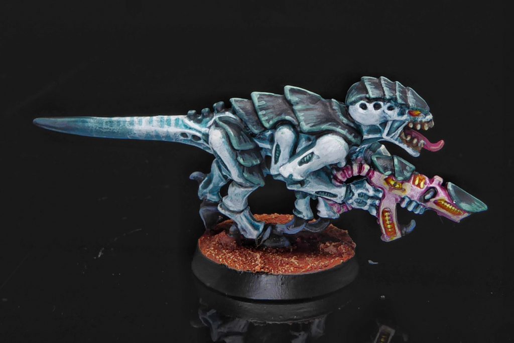 WIP photo of painting Hive Fleet Tiamet 