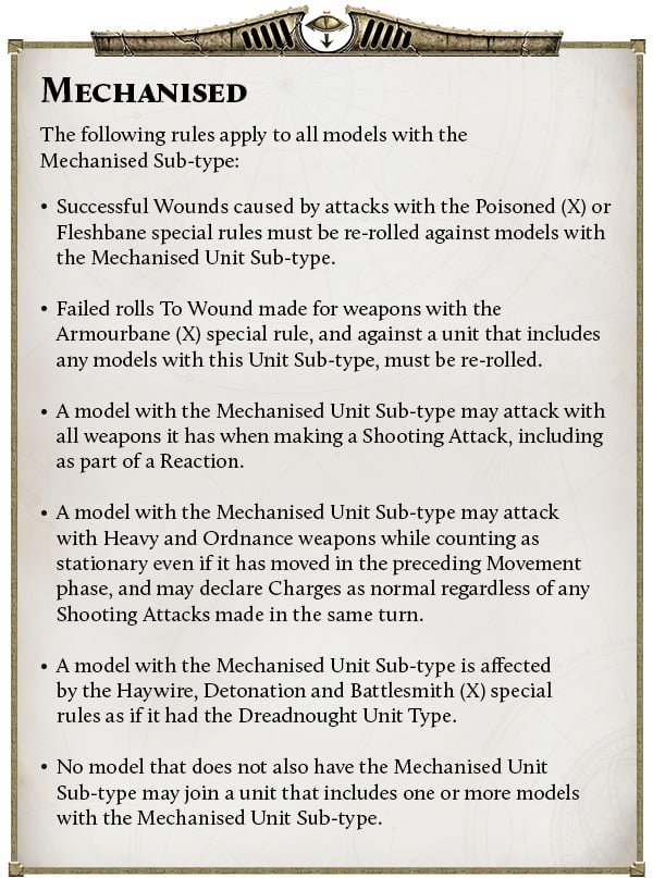 Horus Heresy Mechanised Rule