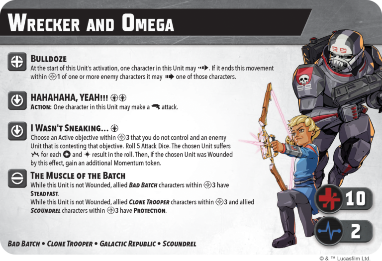 Bad Batch Character Cards. Credit: Atomic Mass Games