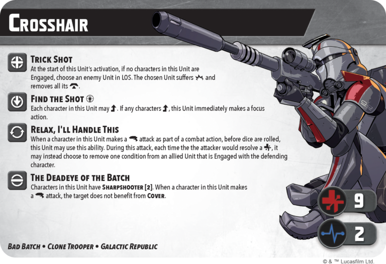 Bad Batch Character Cards. Credit: Atomic Mass Games