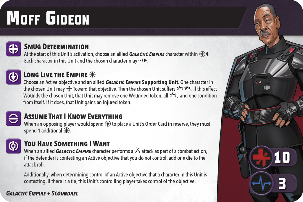 Star Wars: Shatterpoint You Have Something I Want Unit Cards. Credit: Atomic Mass Games