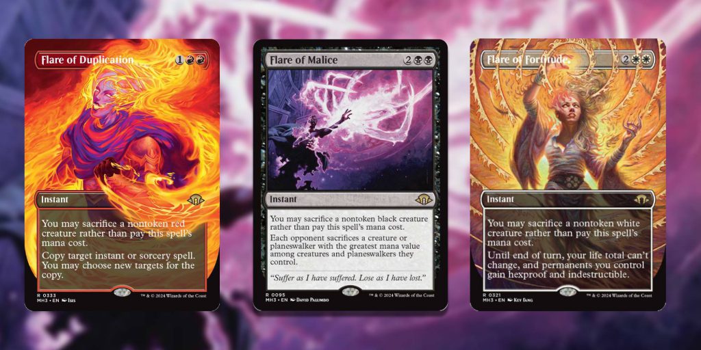 Flare of Duplication, Flare of Malice, and Flare of Fortutide