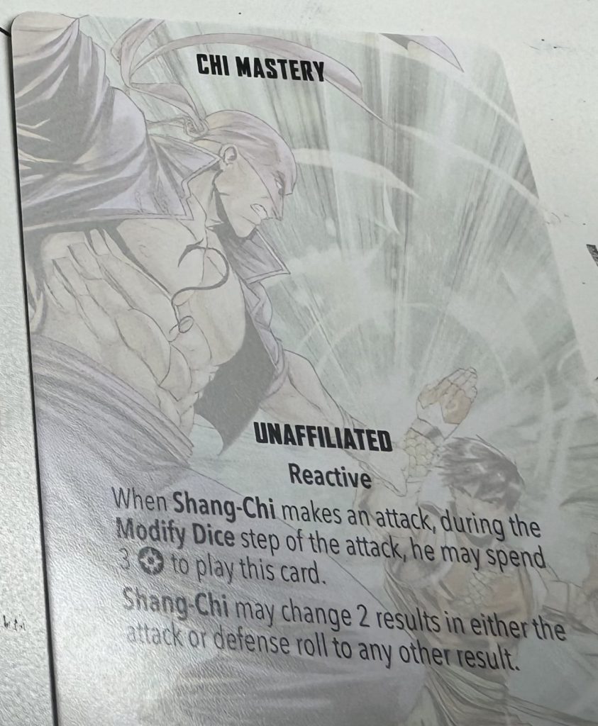 Shang-Chi cards Cards for Marvel: Crisis Protocol. Credit: Atomic Mass Games. 