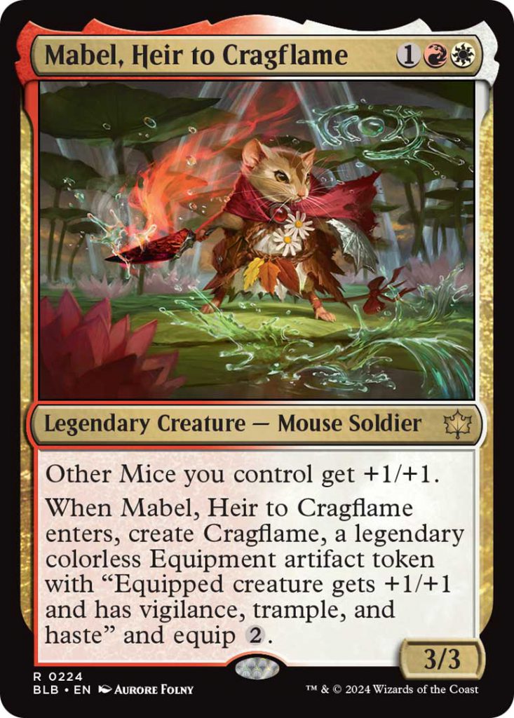 Magic: The Gathering Bloomburrow card Mable, Heir to Cragflame