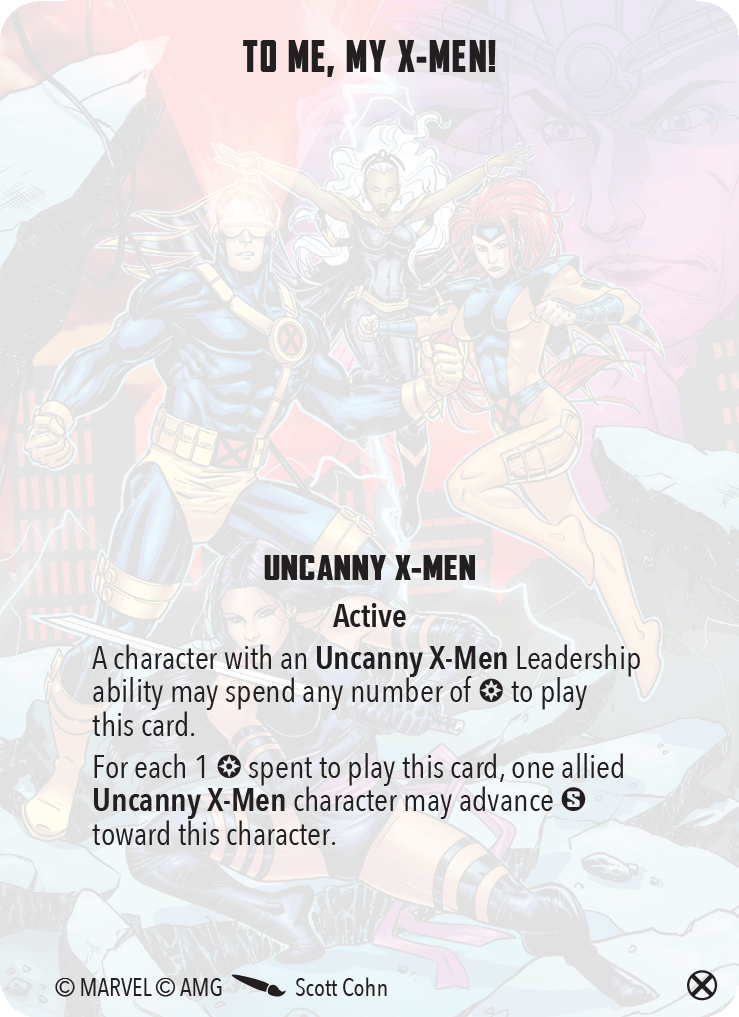 To Me My X-Men Team Tactic Card