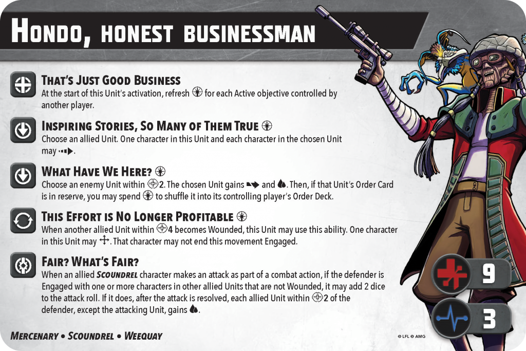 Hondo Honest Businessman stat card