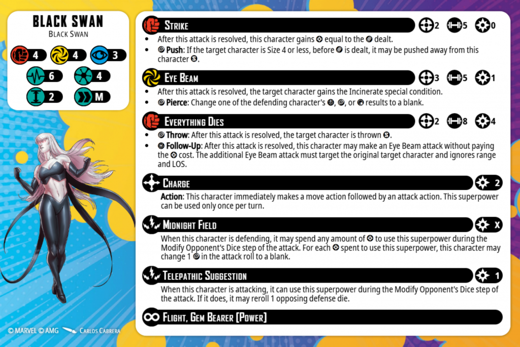 Black Swan in Marvel Crisis Protocol