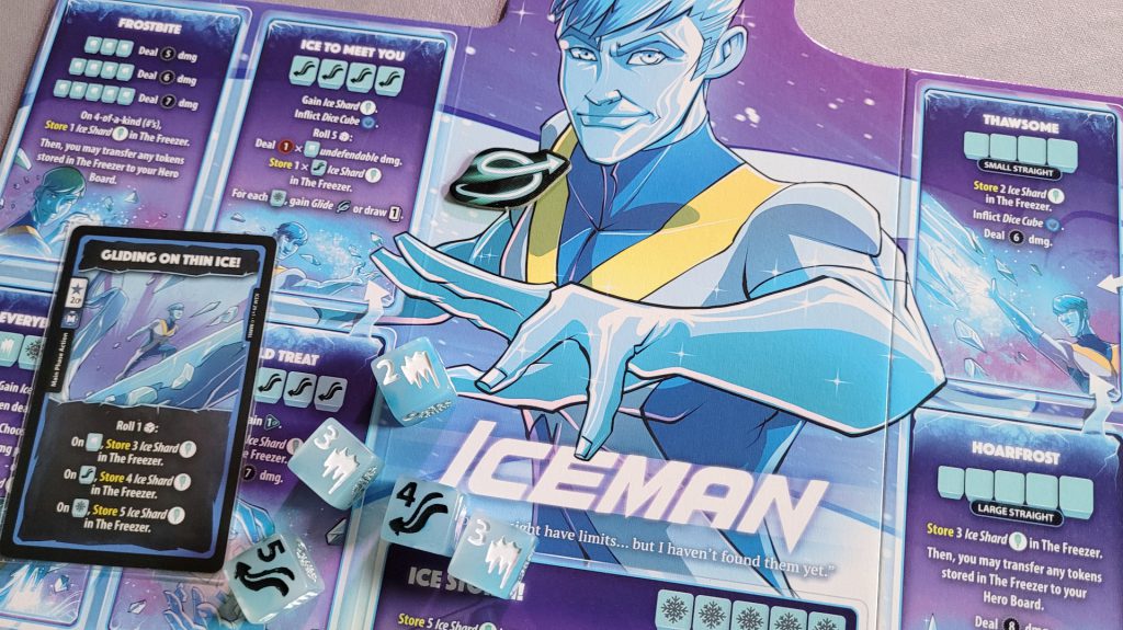Iceman player board for Marvel Dice Throne X-Men