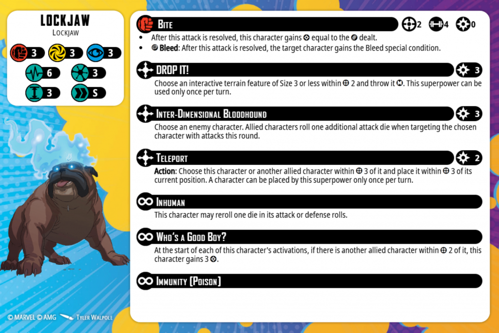 Lockjaw in Marvel Crisis Protocol