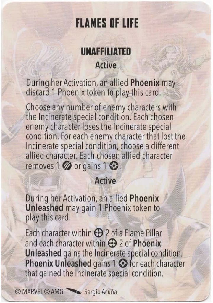 Flames Of Life Team Tactic Card MCP