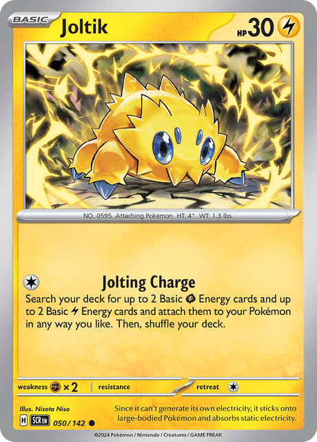 An image of a Pokemon card representing Joltik