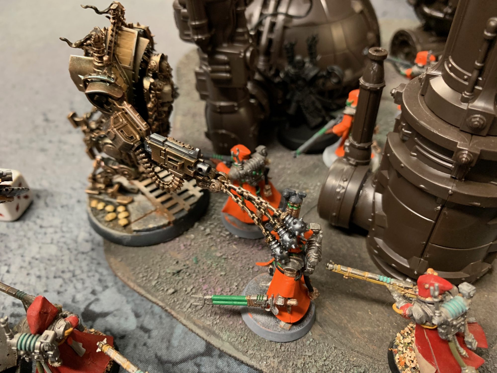 A Penitent Engine kills a Skitarii