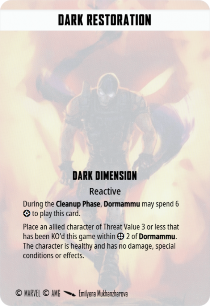 Dark Restoration Team Tactics Card