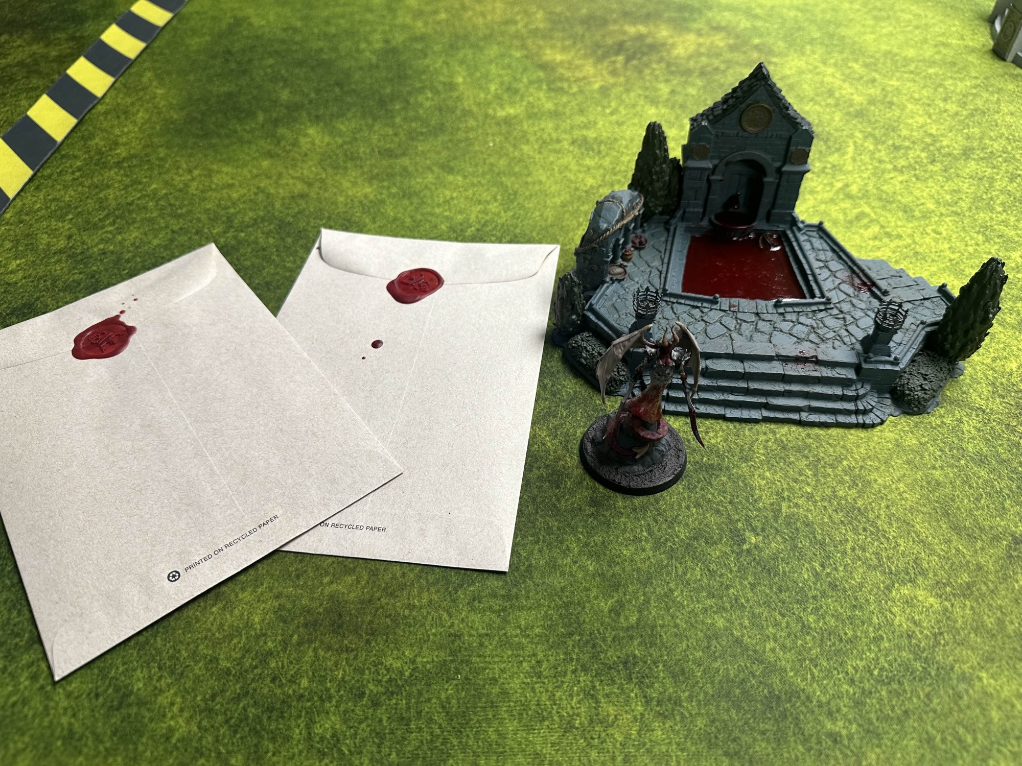 Player handouts and custom terrain for an Old World Campaign