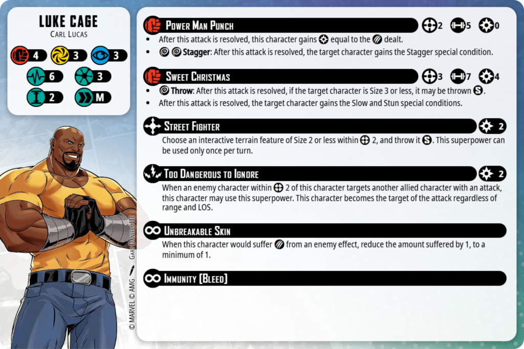 Luke Cage character card MCP