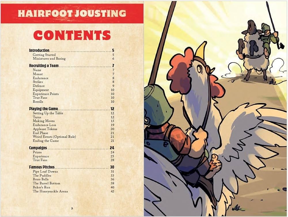 Hairfoot Jousting contents page