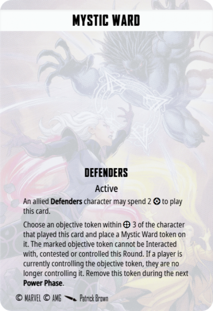 Mystic Ward Team Tactic Card