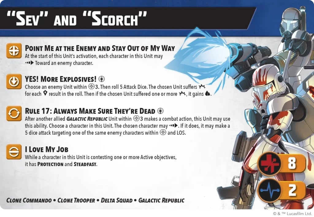 Sev and Scorch Character Card