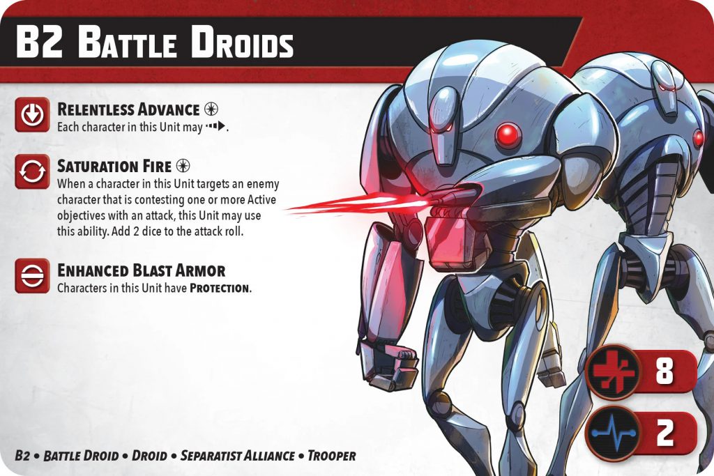 B2 Battle Droids stat card