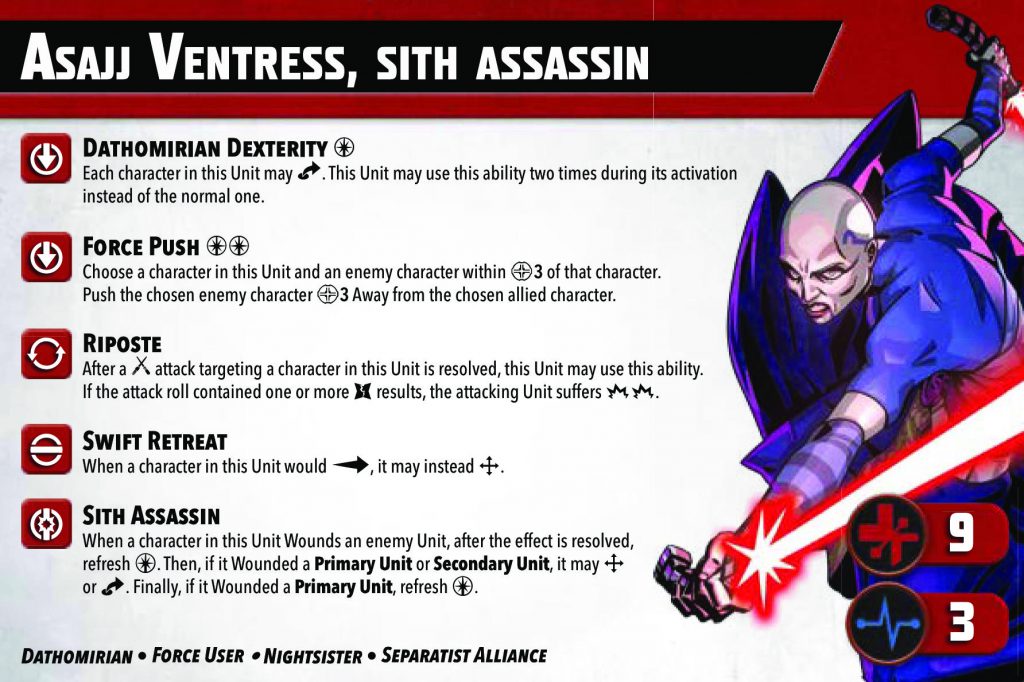 Asajj Ventress stat card