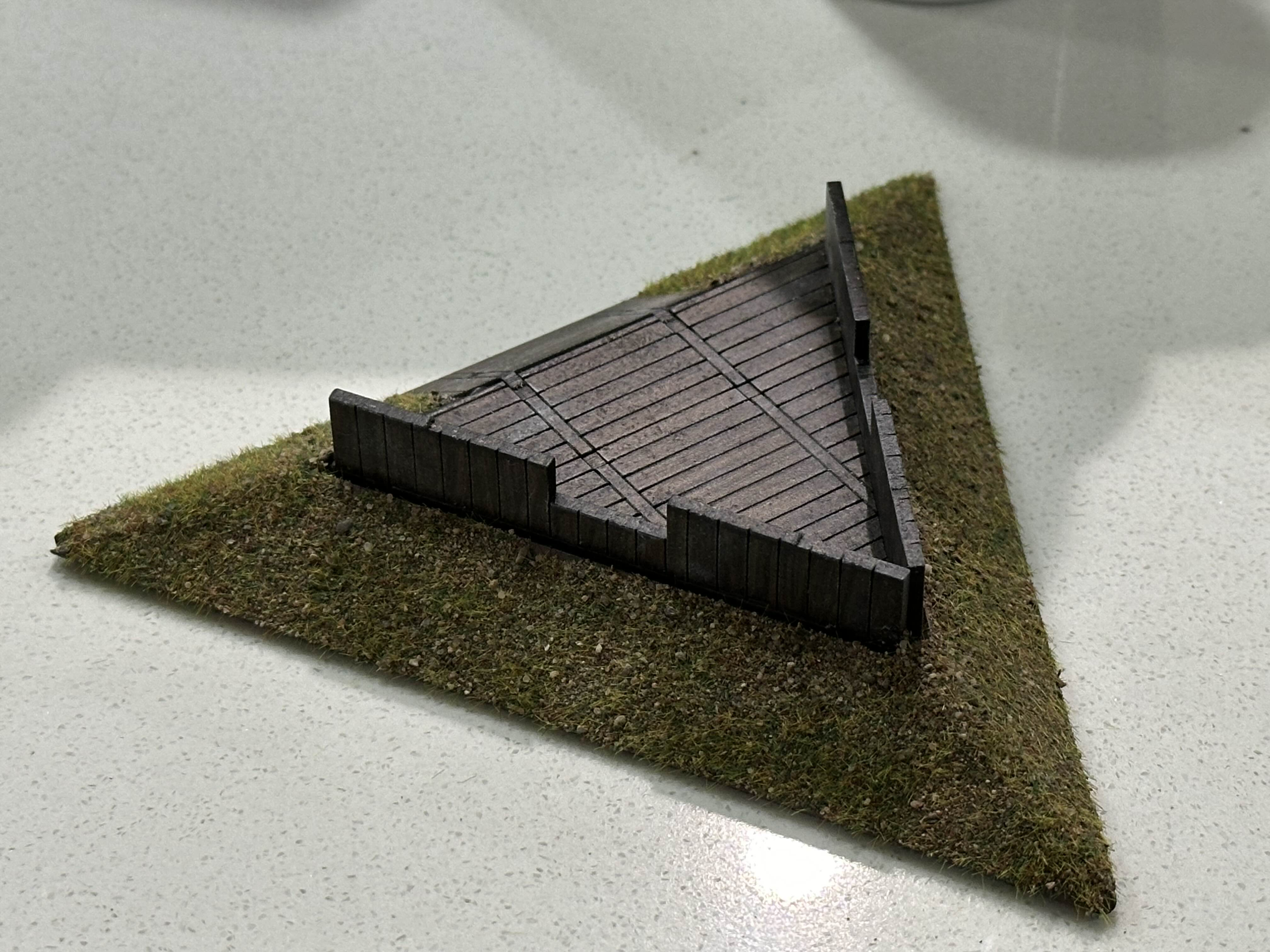 A painted and based ravelin.