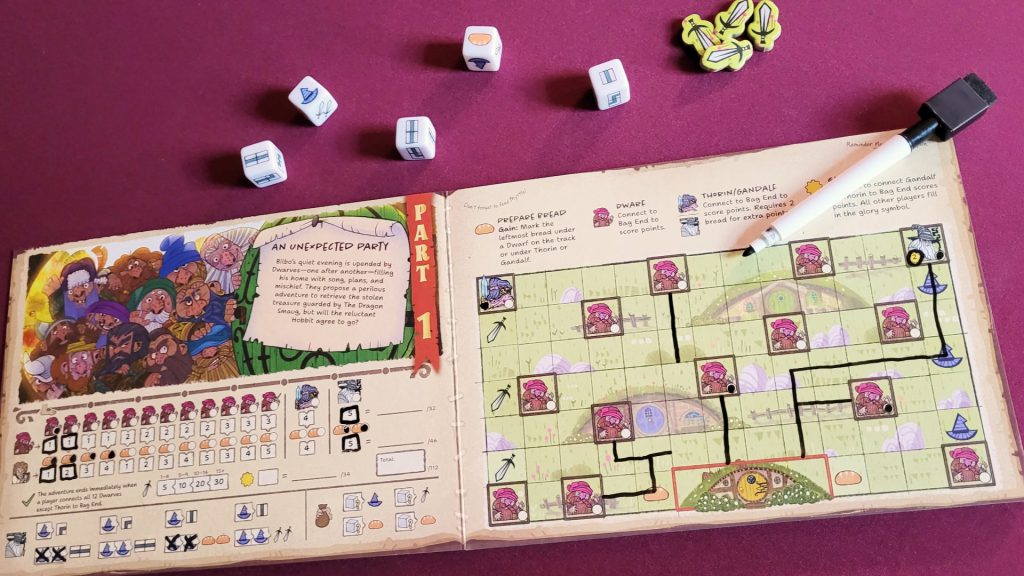 The Hobbit There and Back Again game components