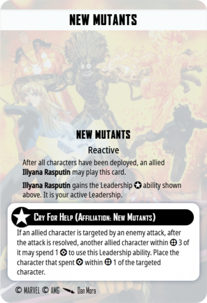 New Mutants Leadership Card