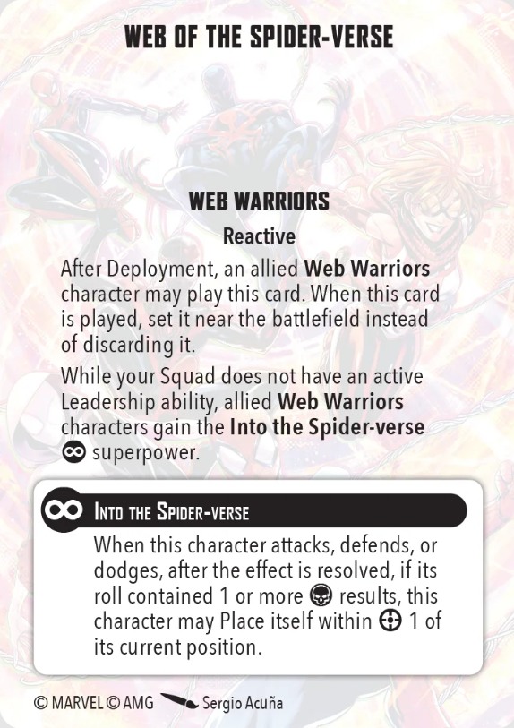 Web Of The Spider-Verse Team Tactics Card
