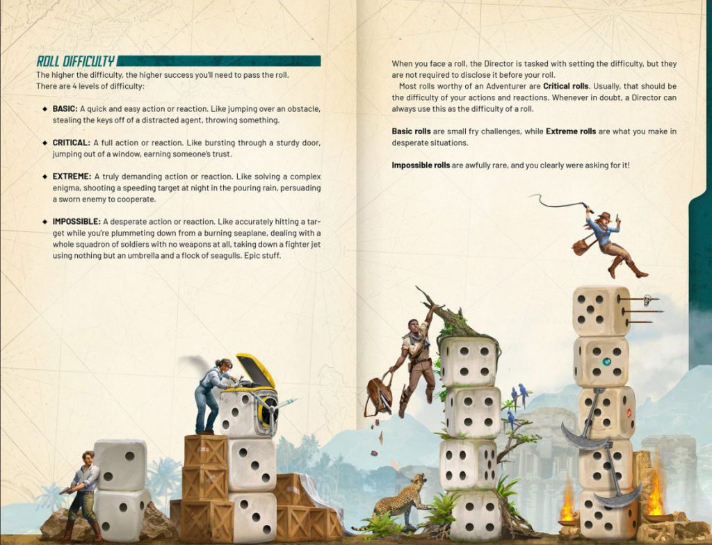 page spread from Outgunned Adventure