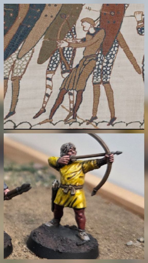 A saxon archer compared to his inspiration