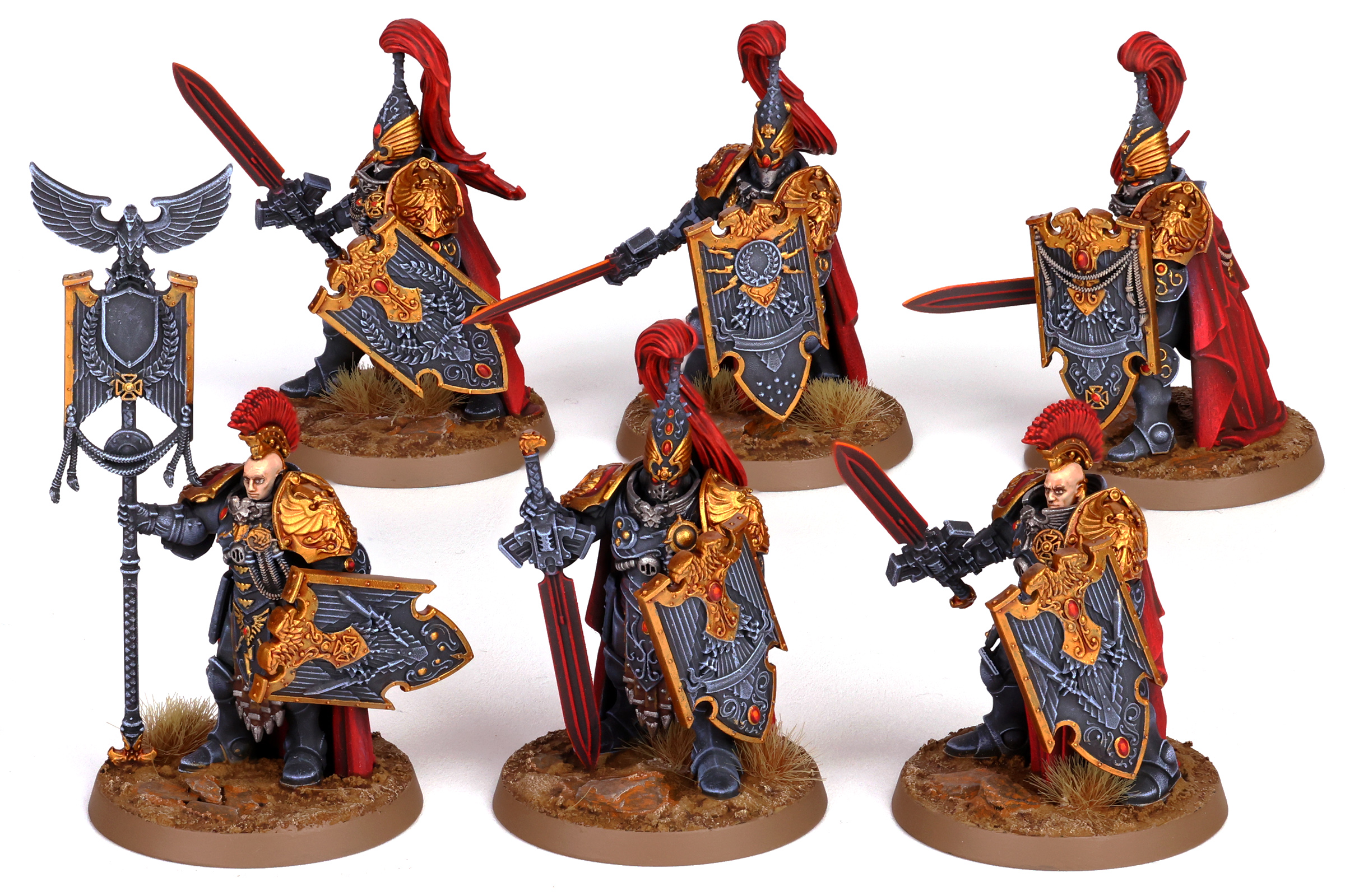 Adeptus Custodes Custodian Sentinels or Custodian Guard painted as Shadowkeepers by Pendulin